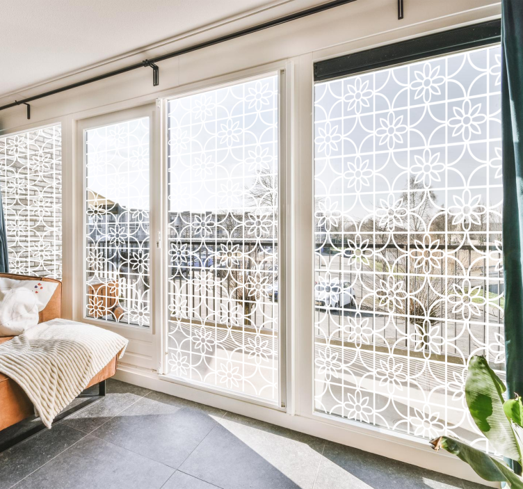 Geometric pattern window sticker - TenStickers