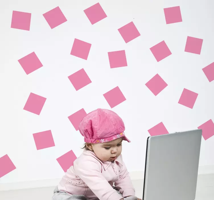 Geometric Squares Sticker - TenStickers