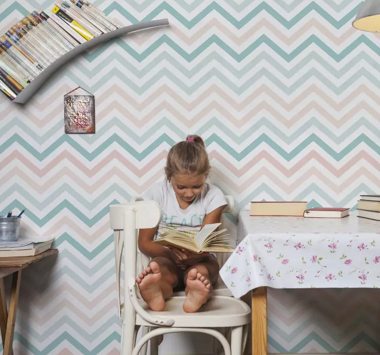 Geometric wall sticker chevron pattern design - TenStickers