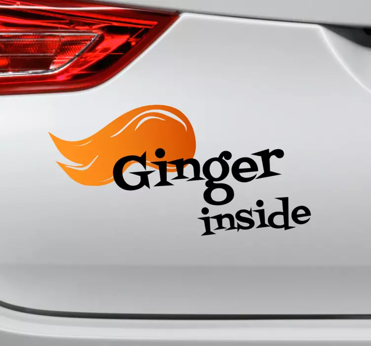 Ginger Inside Car Sticker - TenStickers