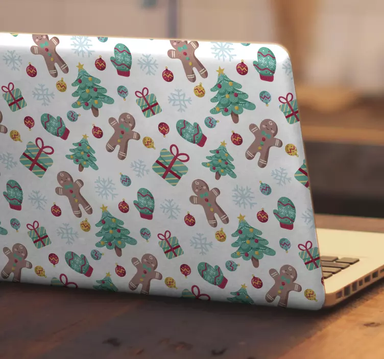 Gingerbread theme laptop skin - TenStickers