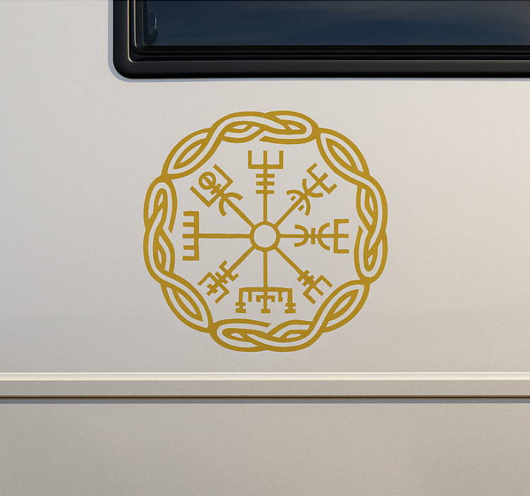 Gold vegsisir symbol  campervan decal - TenStickers