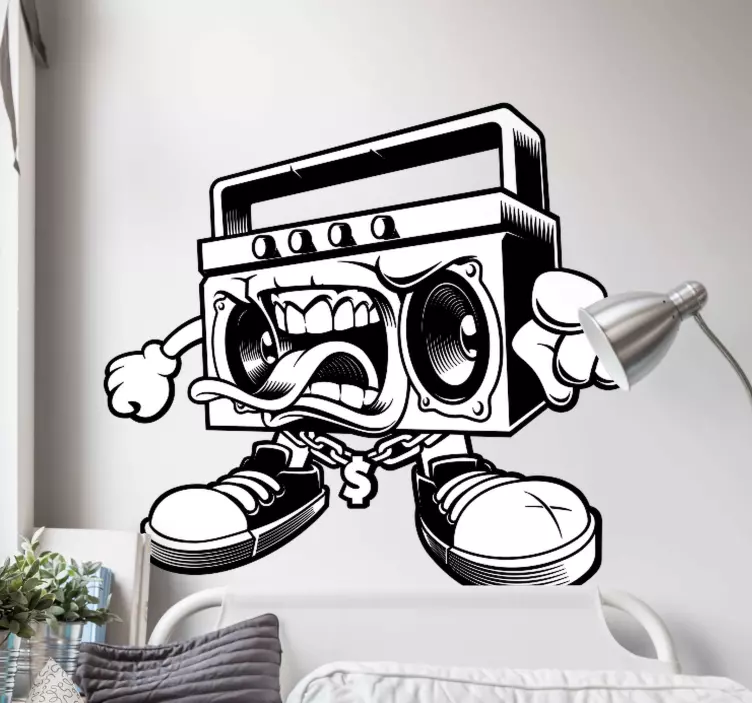 Graffiti boombox sticker pack - TenStickers