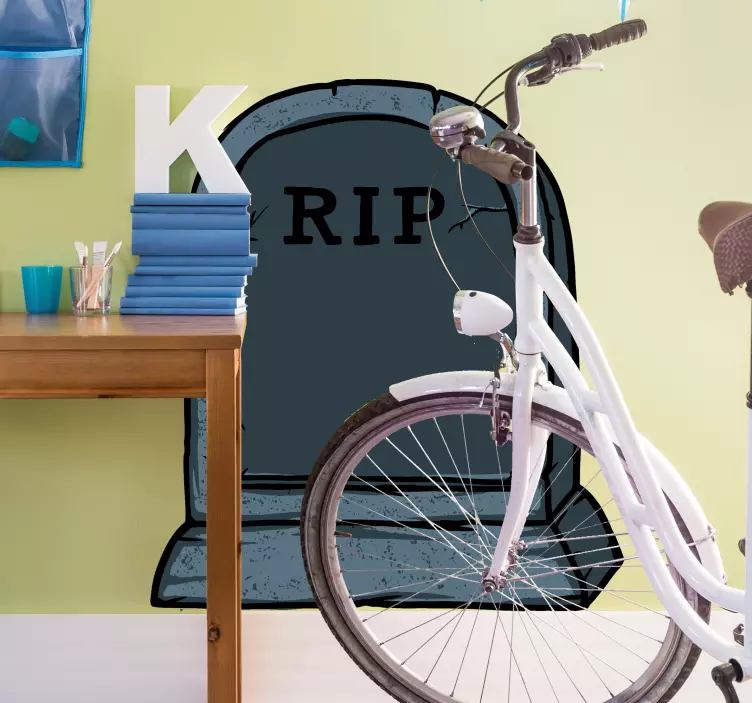 Grave strange and usual halloween sticker - TenStickers