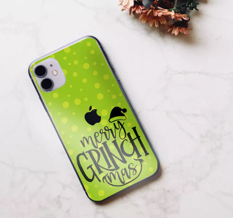 GRINCH HOLIDAY CHEER iPhone sticker - TenStickers