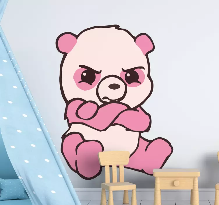 Grumpy panda wild animal decal - TenStickers