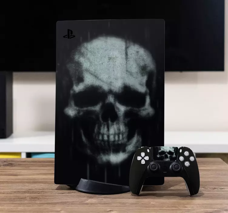 grunge skull skin  PS5 stickers - TenStickers