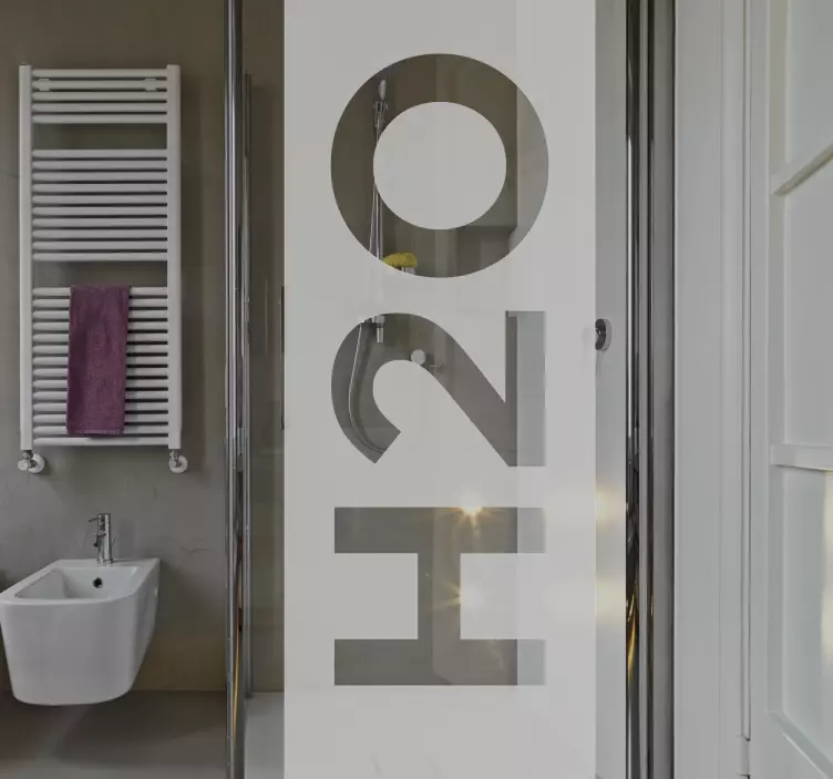 H2O Decorative Shower Sticker - TenStickers