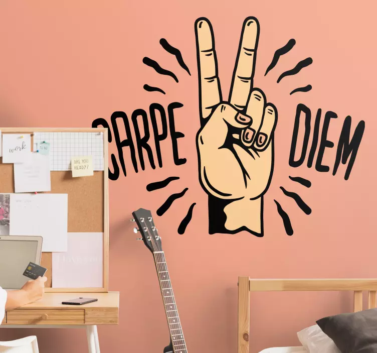 Hand Symbol Peace wall stickers quotes - TenStickers