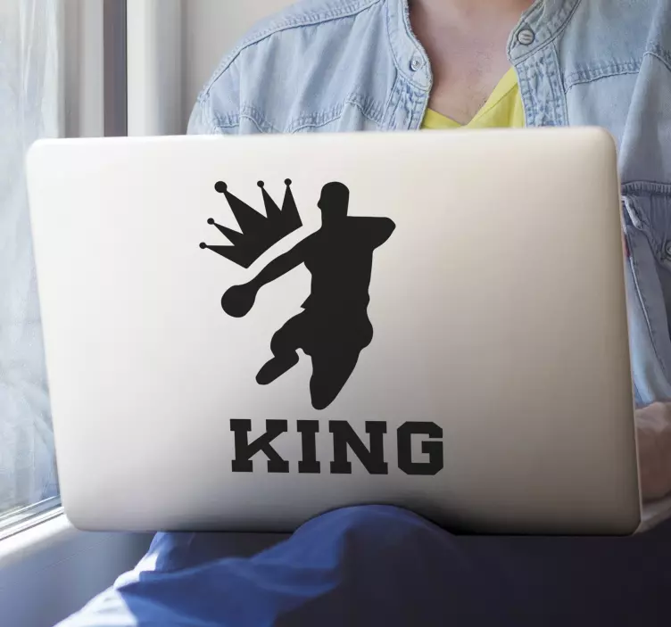 Handball King laptop sticker - TenStickers