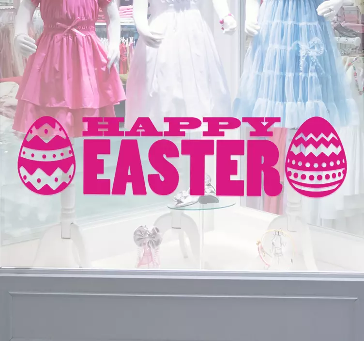 Happy Easter Window Sticker - TenStickers