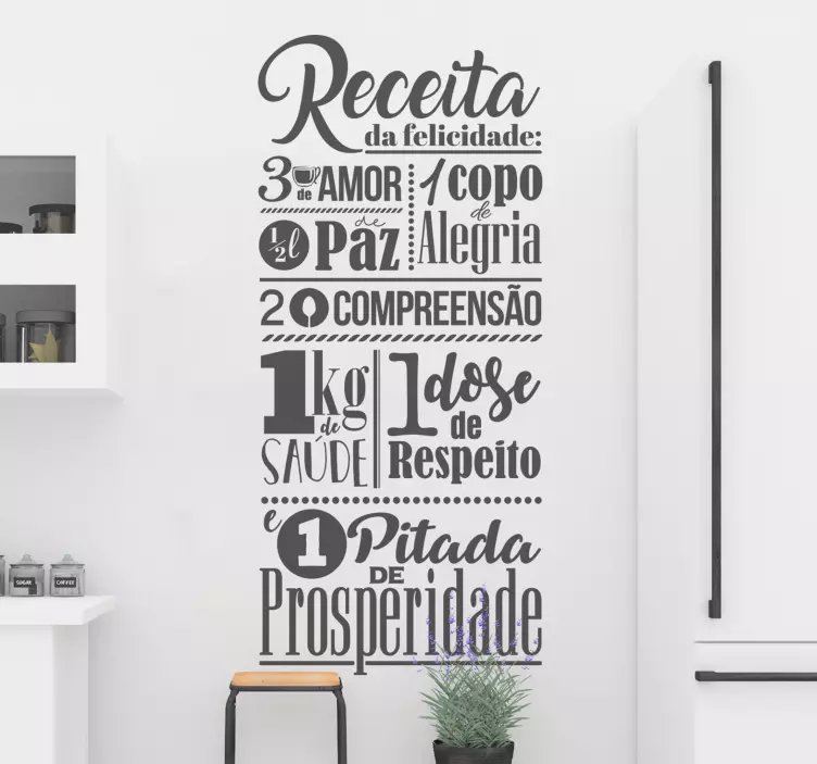 happy recipe recipe wall sticker - TenStickers