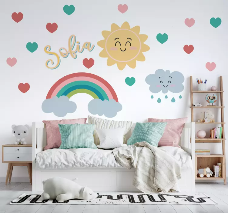 Happy sunrise sticker illustration - TenStickers