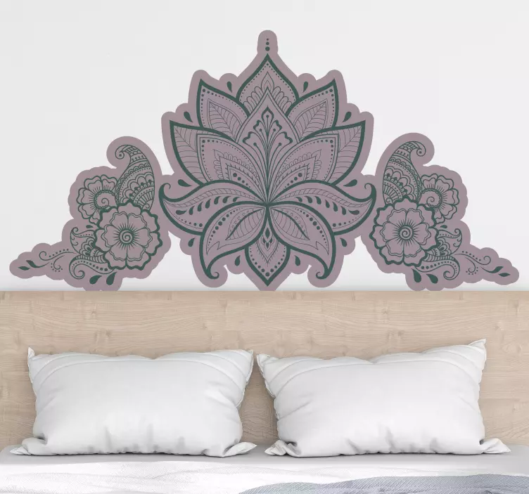 Headboard lotus flower wall sticker - TenStickers