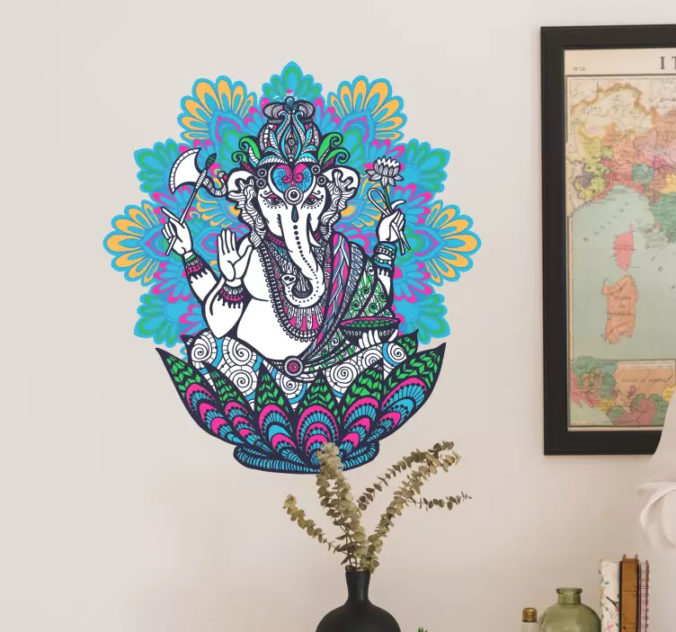 Hindu Elephant Wall Sticker - TenStickers