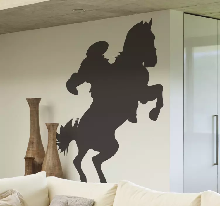 Horse Rider Silhouette Sticker - TenStickers