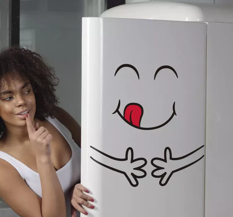 Hungry fridge vinyl sticker - TenStickers