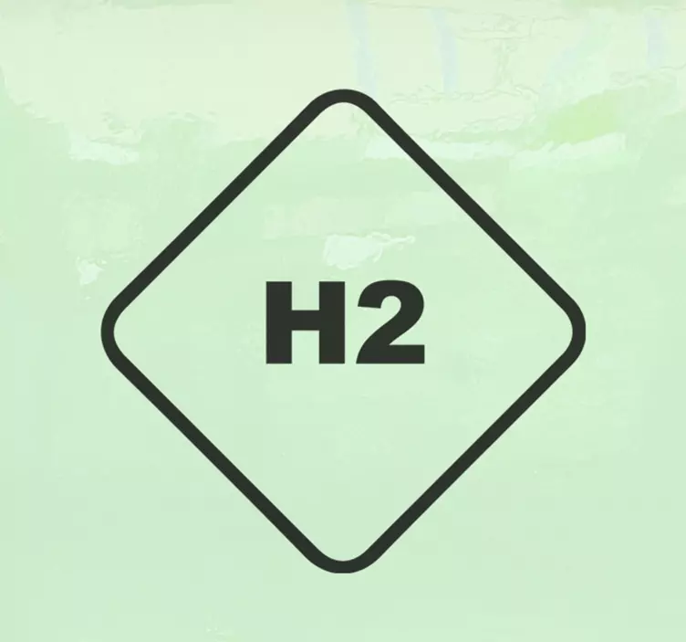 Hydrogen car vinyl sticker - TenStickers
