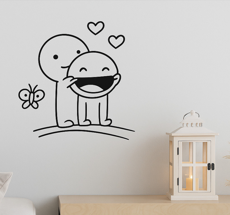 I can always make you smile living room wall sticker - TenStickers