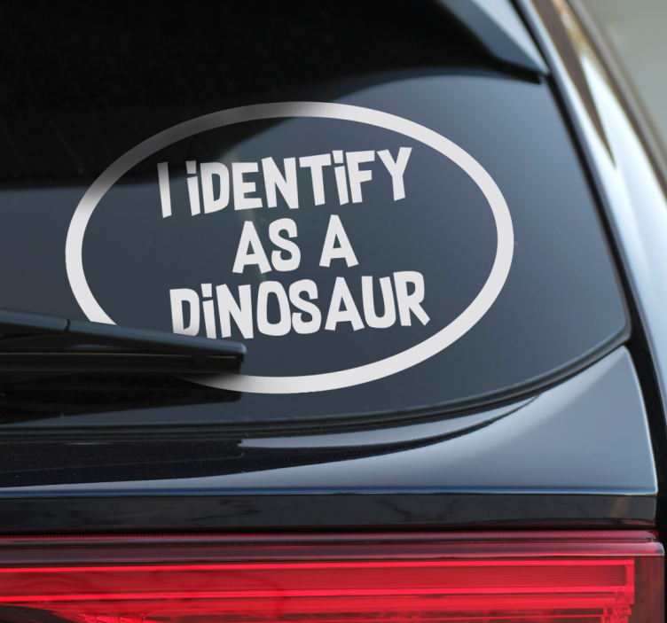 I identify as car sticker - TenStickers