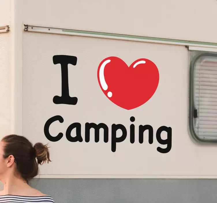 I love camping Motorhome  car sticker - TenStickers