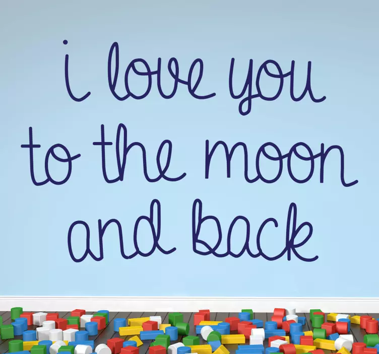 I Love You To The Moon Decal - TenStickers