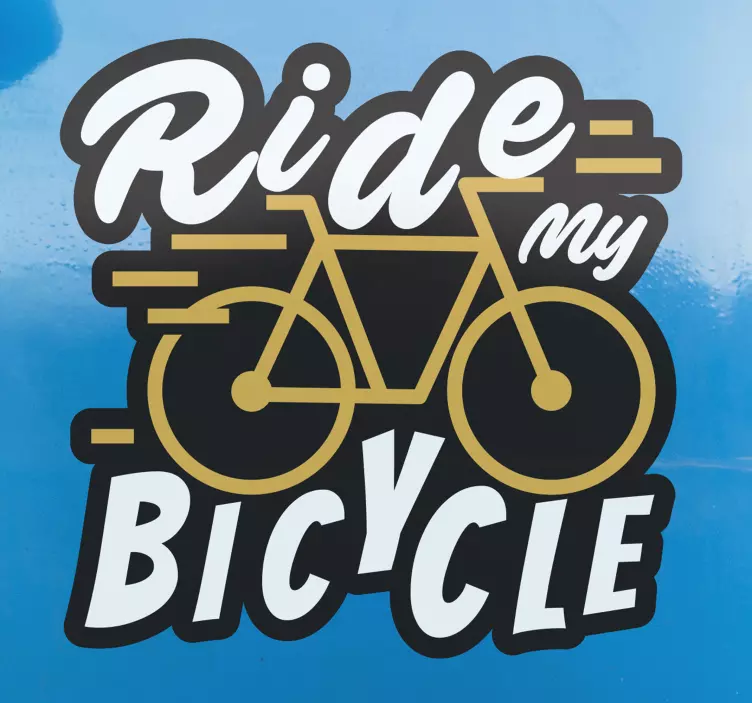 I want to ride a bike cycling decal - TenStickers