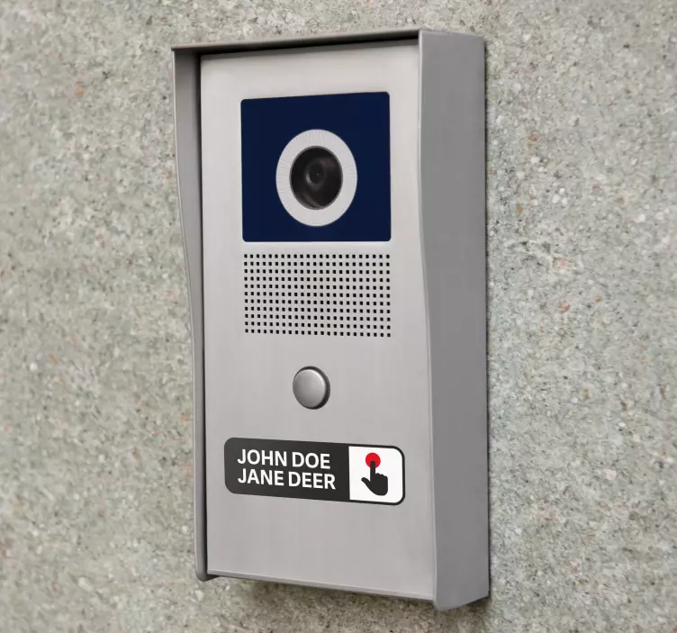 Intercom Label vinyl sign sticker - TenStickers