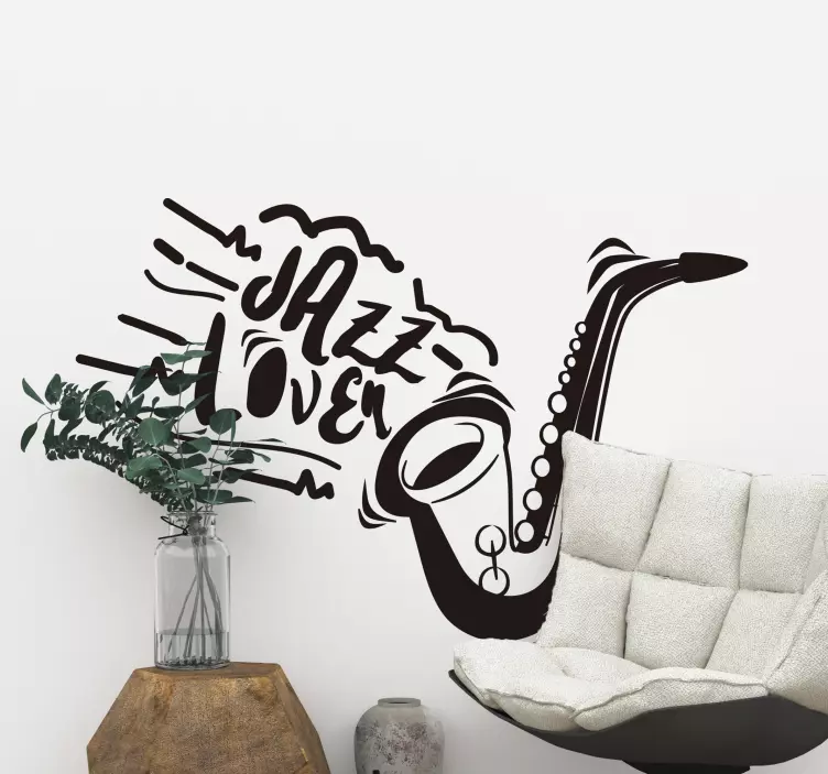 Jazz lover adhesive wall sticker - TenStickers