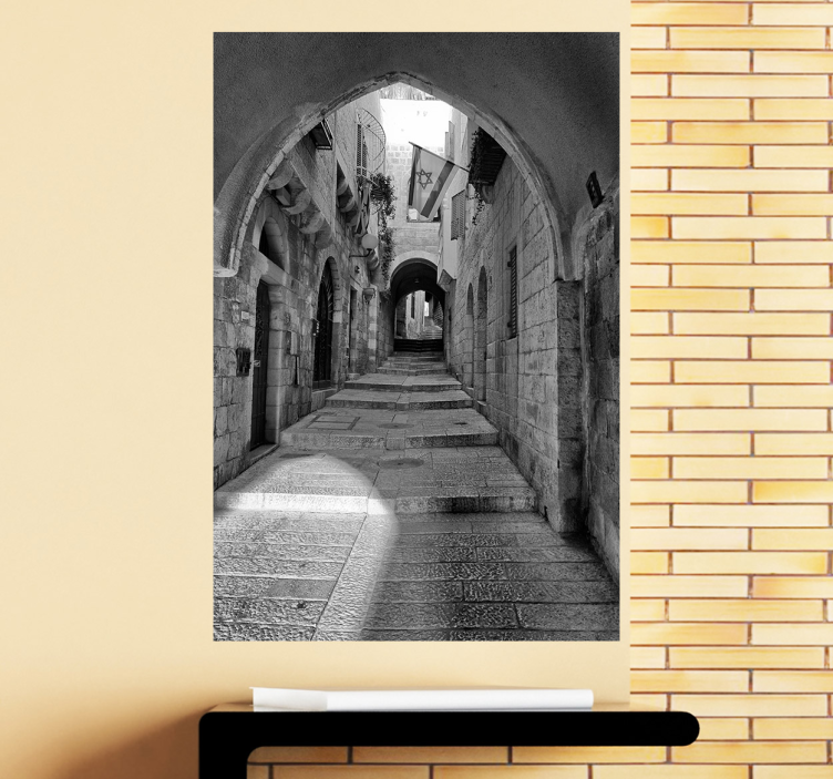 Jerusalem Street Photography Wall Mural - TenStickers