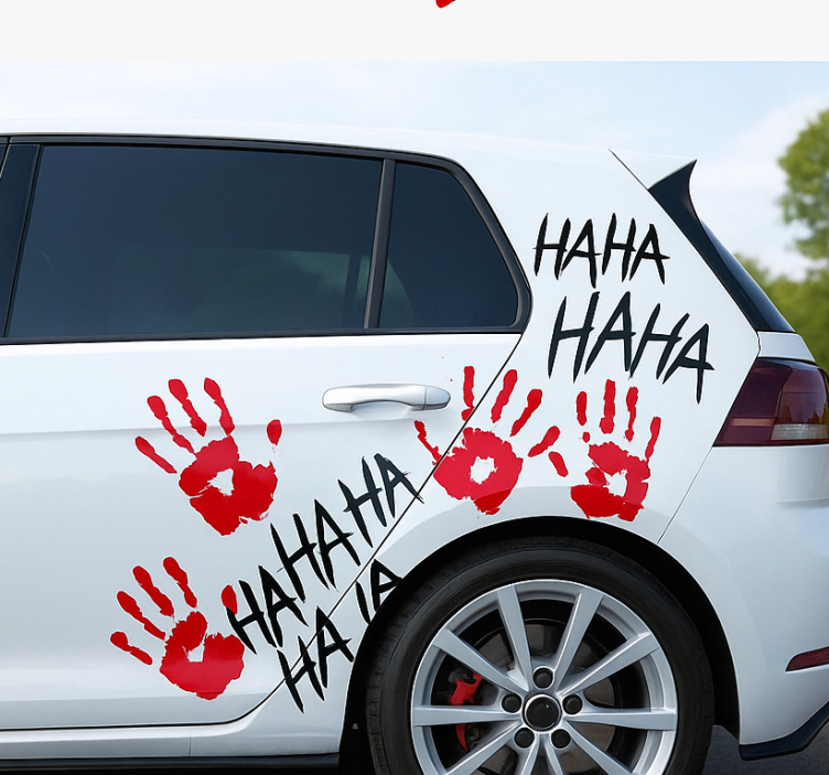 Joker Style Side Graphic car sticker - TenStickers