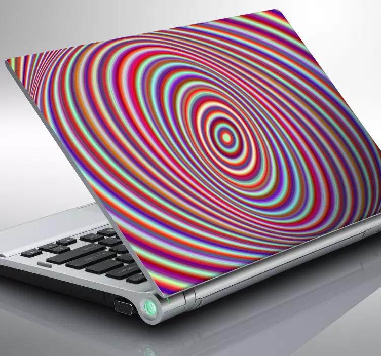 kaleidoscope spiral laptop sticker - TenStickers