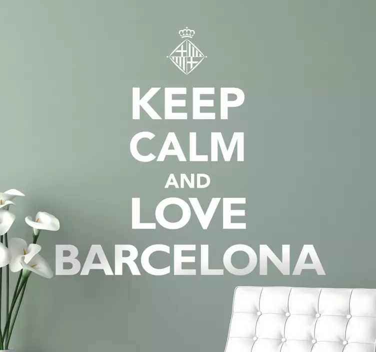 Keep Calm and Love  Barcelona Text - TenStickers