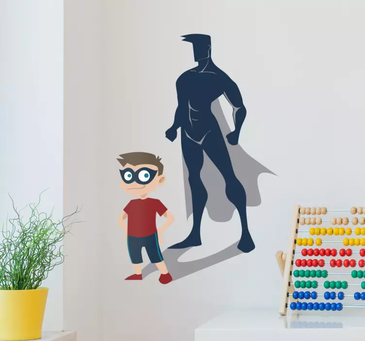 Kid super hero superhero wall sticker - TenStickers