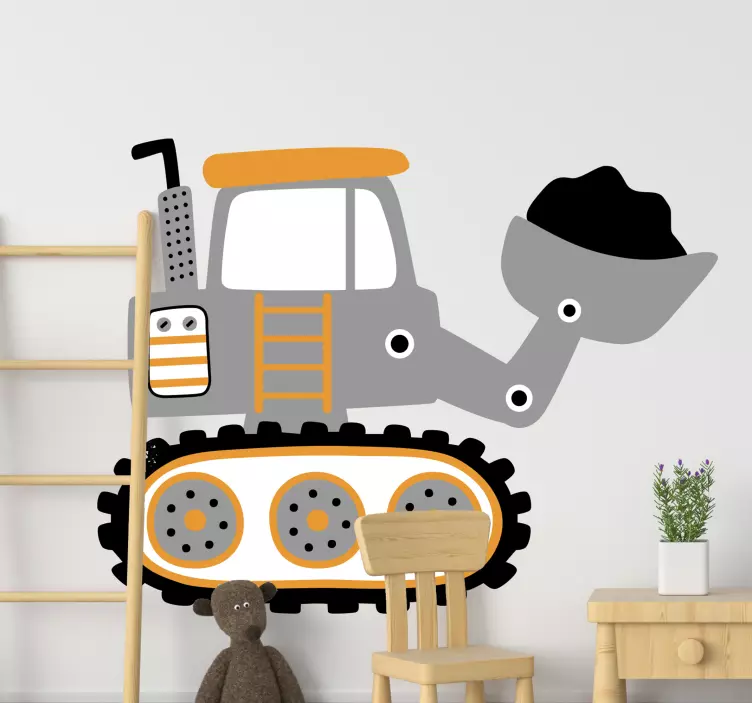 Grey bagger children's bedroom wall sticker - TenStickers