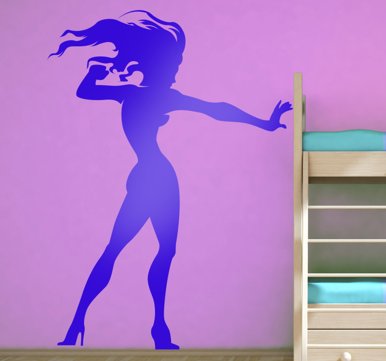 Kids Comic Girl Character Wall Decal - TenStickers