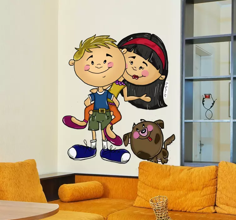 Kids Friends and Pet Wall Sticker - TenStickers