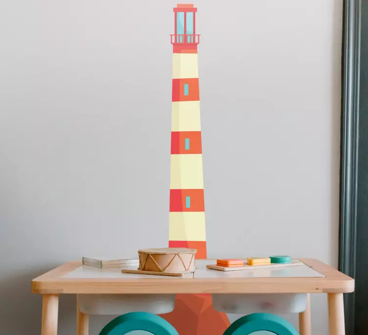 Kids long lighthouse  marine wall sticker - TenStickers