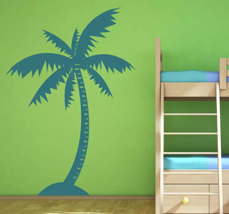 Kids Palm Tree Height Chart Sticker - TenStickers