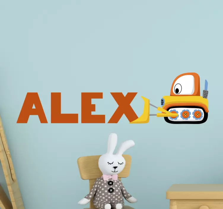 Kid's sticker construction vehicle theme - TenStickers