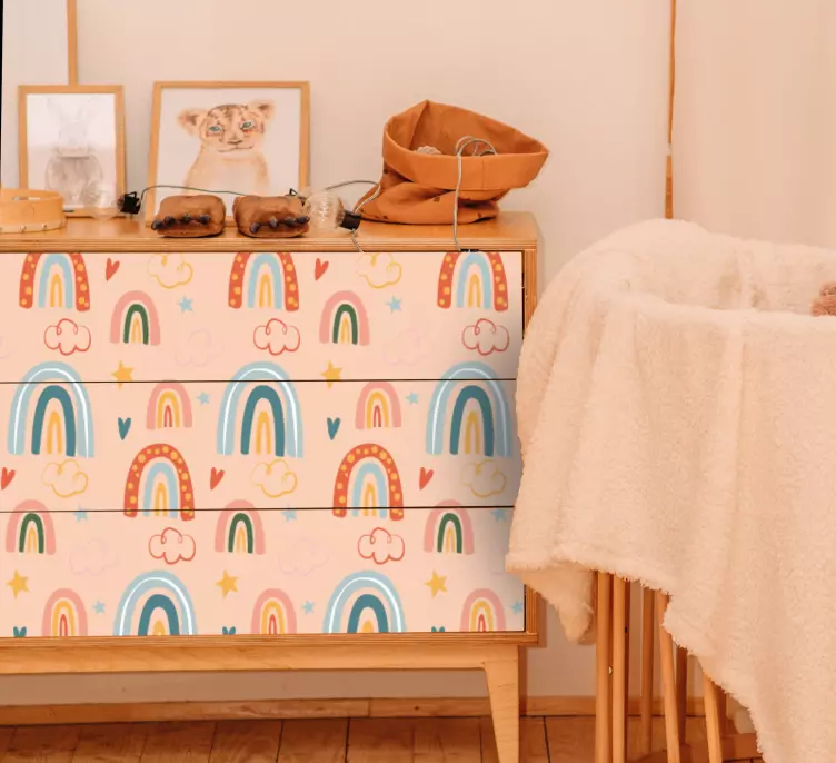 Kid's sticker lively rainbow designs - TenStickers