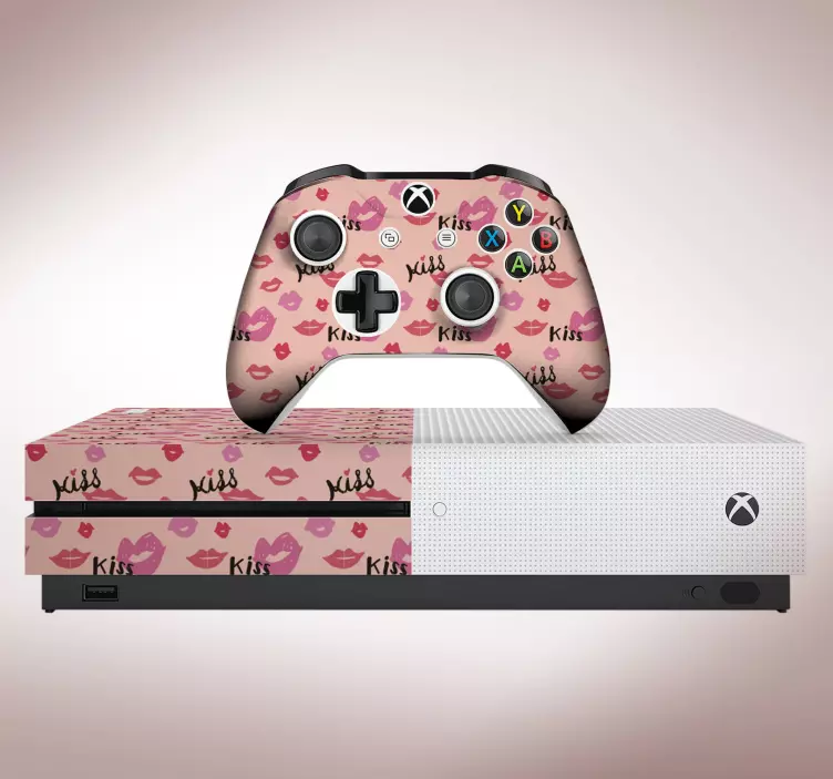 Lip kisses design xbox sticker - TenStickers