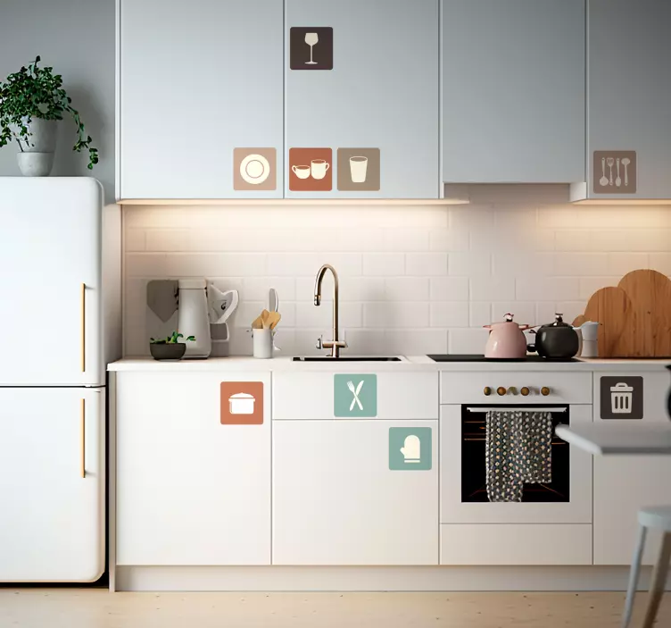 Kitchen Drawers Icons utensil  sticker - TenStickers