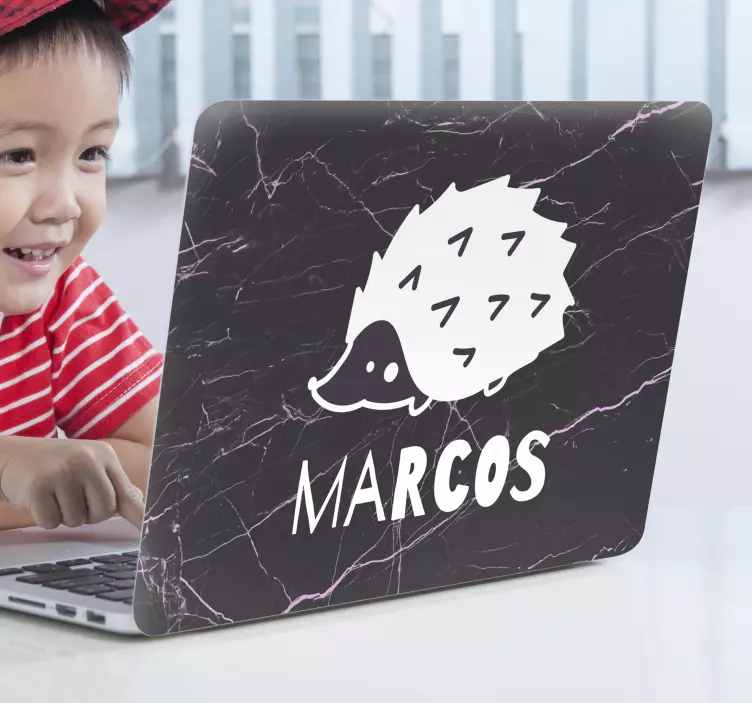 Laptop skin charming hedgehog artwork - TenStickers