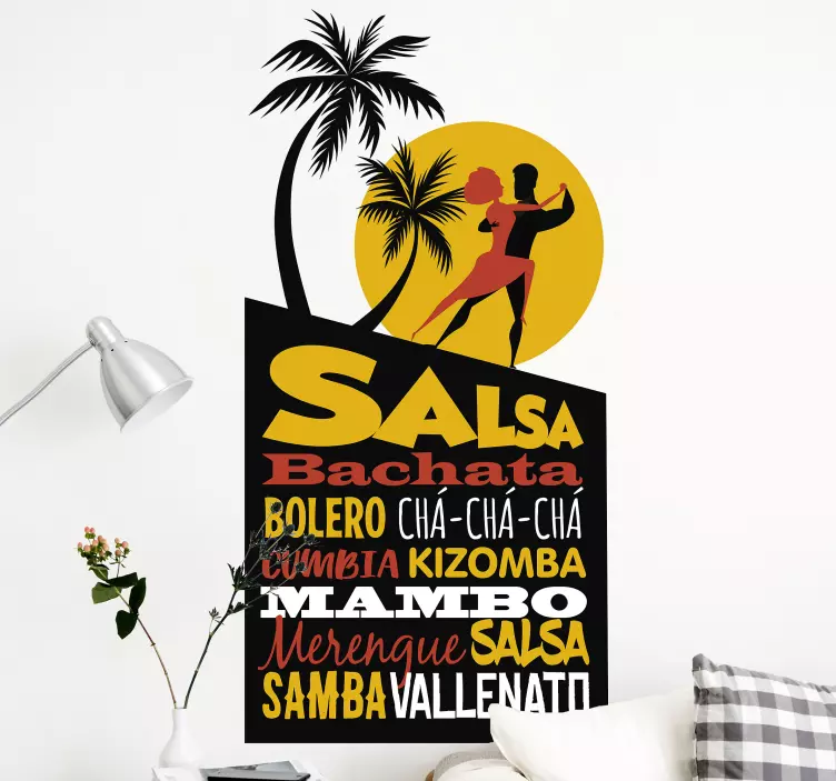 Latin dance concepts dance wall sticker - TenStickers