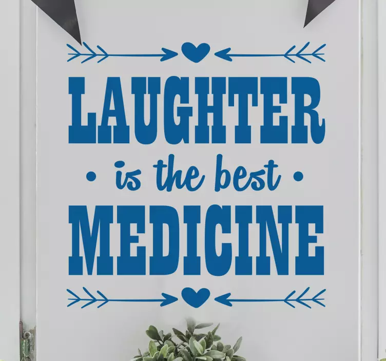 Laughter is the best medicine sticker - TenStickers