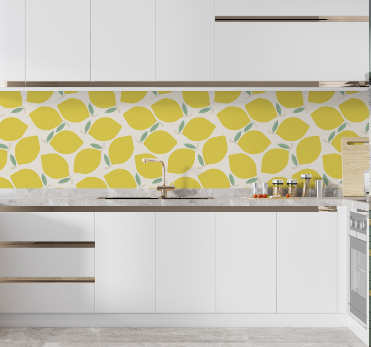 lemon pattern fruit sticker - TenStickers