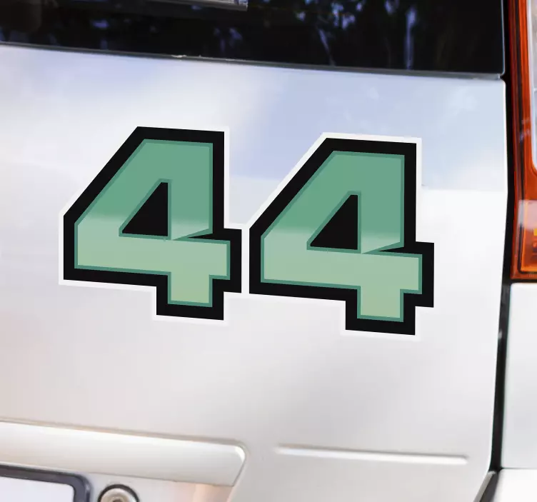 Lewis Hamilton 44 car sticker - TenStickers