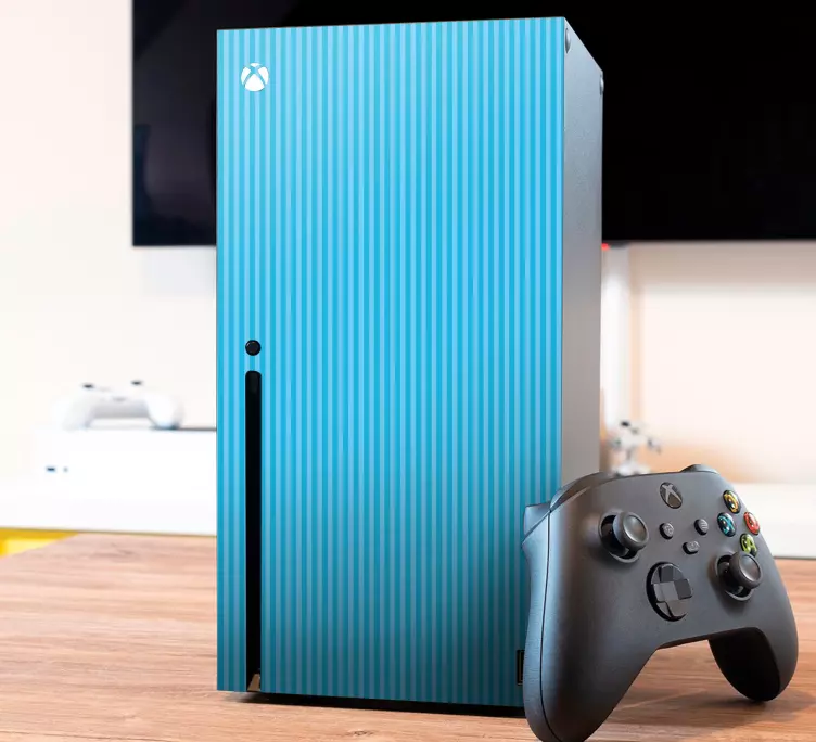 Light blue colour with stripes xbox skin - TenStickers