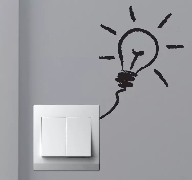 Light Bulb Switch Sticker - TenStickers
